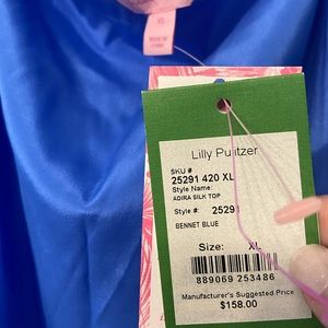 NWT Off the Shoulders; Silk Adira in Bennet Blue